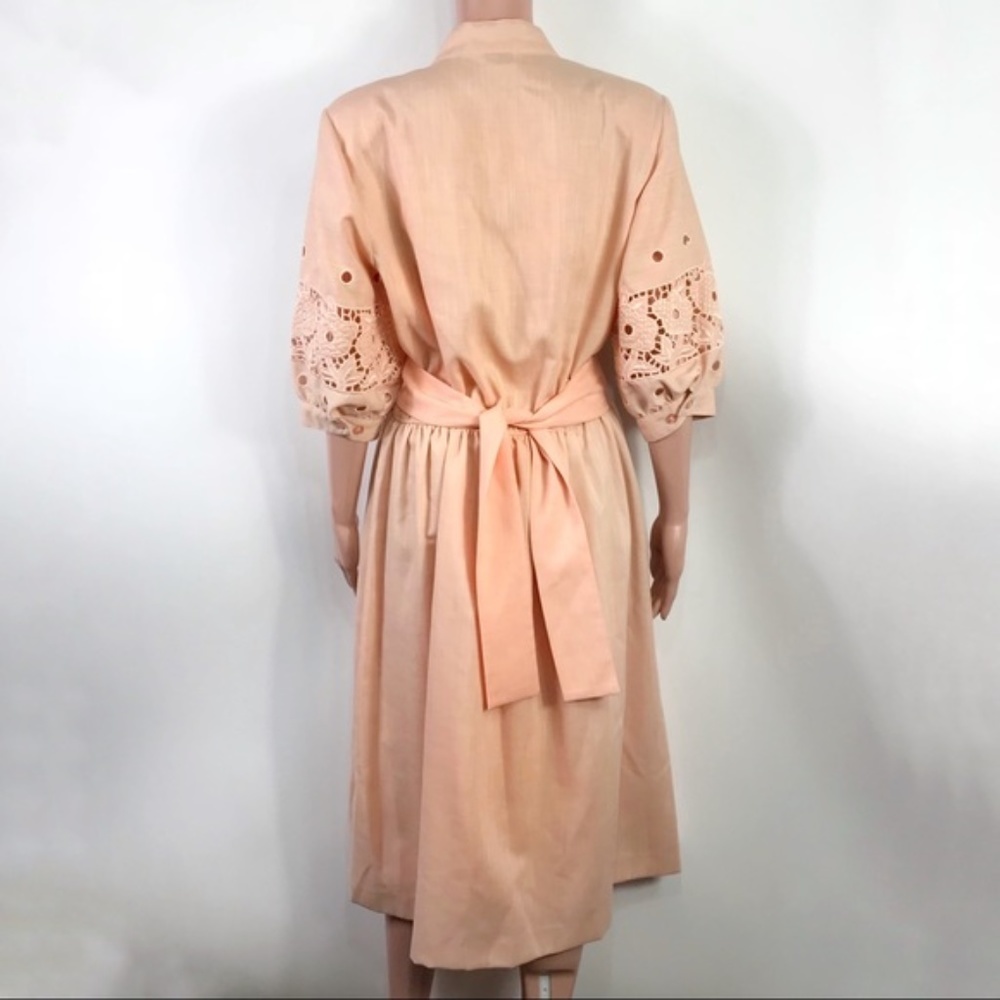 Brownstone Studio Vintage Peach Cut-out Midi Dress - Picture 2 of 8